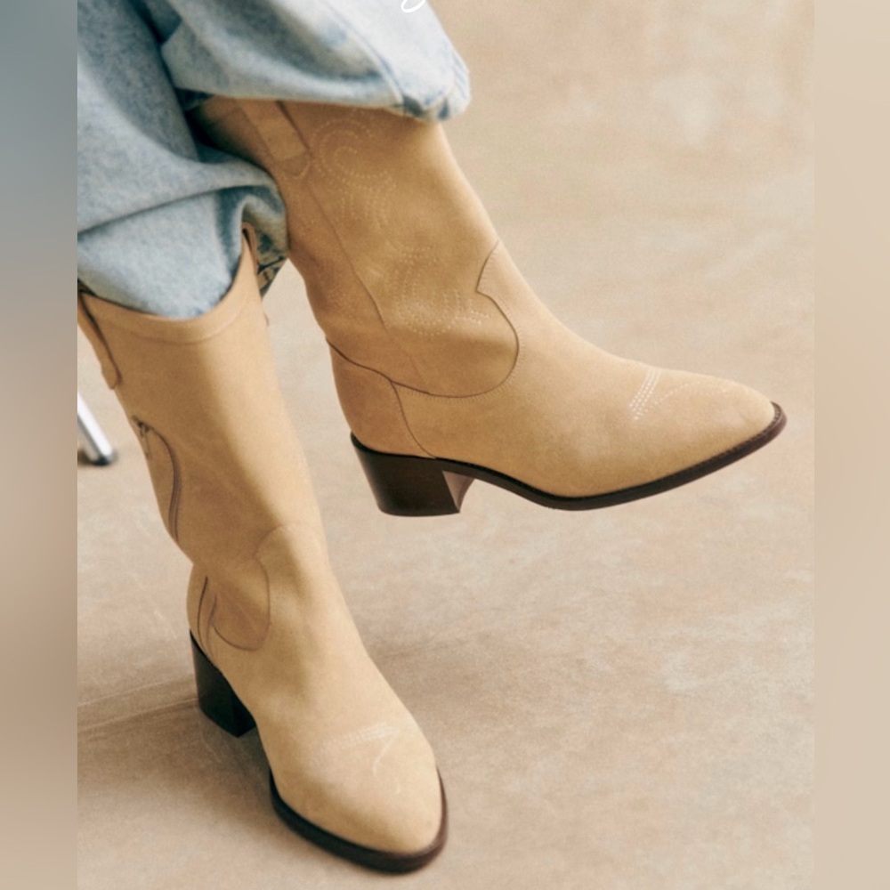 Sezane Ivana Low Boots in Sandstone size 10 or EU 41